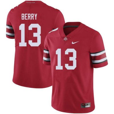 NCAA Ohio State Buckeyes Men's #13 Rashod Berry Red Nike Football College Jersey SKR0145CI